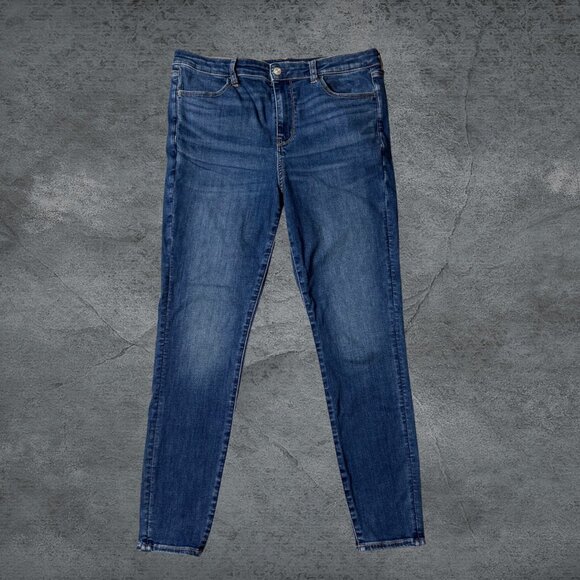 American Eagle High Rise Jegging Jeans Next Level Stretch Size 16 Regular - Picture 1 of 11